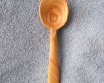 Cherry Spoon, Hand Carved and Handmade, Reclaimed Wood, Eating Spoon, Wooden Utensil, Great Gift, Made with Only Hand Tools