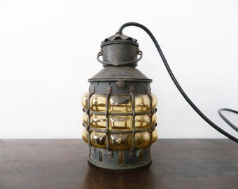 Antique Schiffslamp/, old anchor lamp/vintage lamp 7 antique lamp/glass/Metal