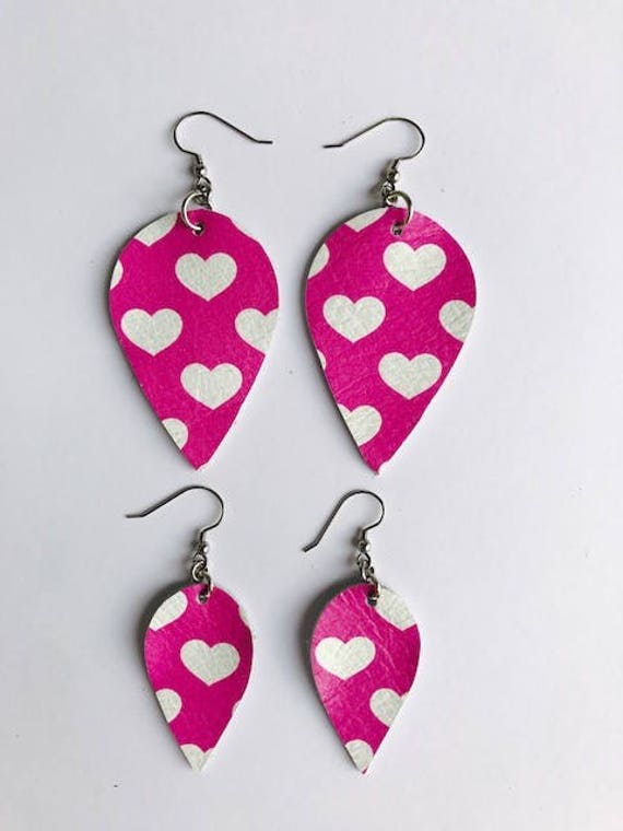 Leather Earrings for Mom and Daughter 