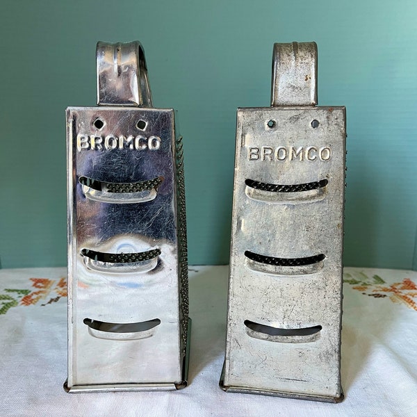 Vintage Box Grater: Four Sided Tin Metal Vegetable Cheese Shredder Magnet Note Kitchen Candle Hurricane Lamp Shade - Bromco - CHOICE ONE