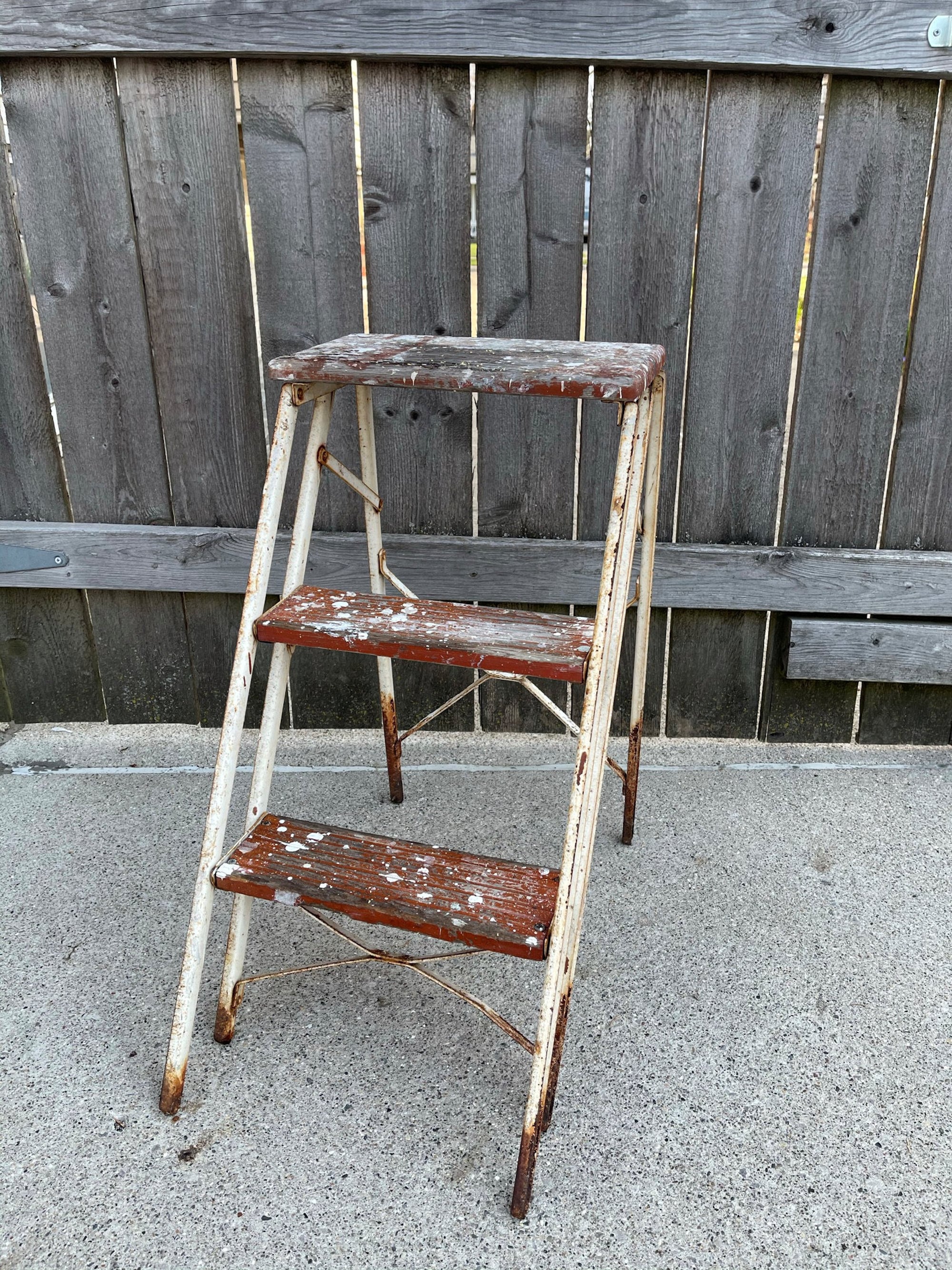 Vintage Antique Stepladder 3 steps Made in Japan 昭和レトロ 脚立
