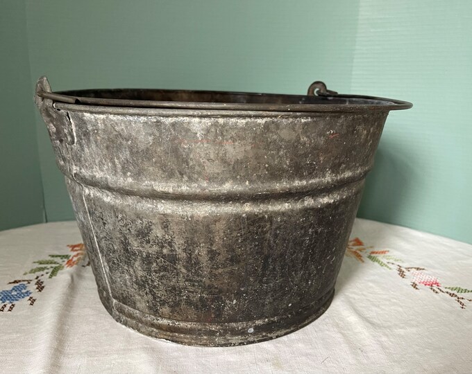 Vintage Wash Tub Unusual Mini Galvanized Steel 15 Etsy
