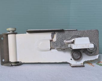 Vintage Can Opener : White Swing-A-Way Wall Mounted Hand Crank Can Opener Hang Hanging Style Compact Space Saving Design - Made in USA