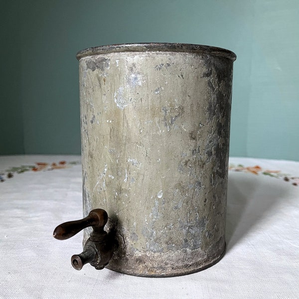 Vintage Jug : Galvanized Watering Can Dairy Farm Milk Water Pitcher Copper Spigot Spout Dispenser Garden Planter Porch Decor Gift Basket