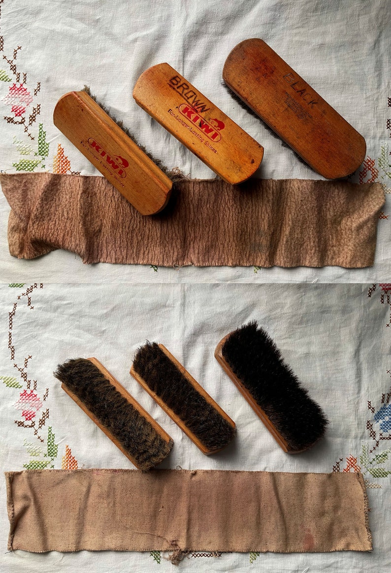 vintage kiwi shoe shine box