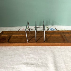 Vintage Caddy : Giftwood Wood Wooden Desk Dresser Organizer Valet Gadget Charging Station Letter Slots Compartments Wells Dividers - Japan