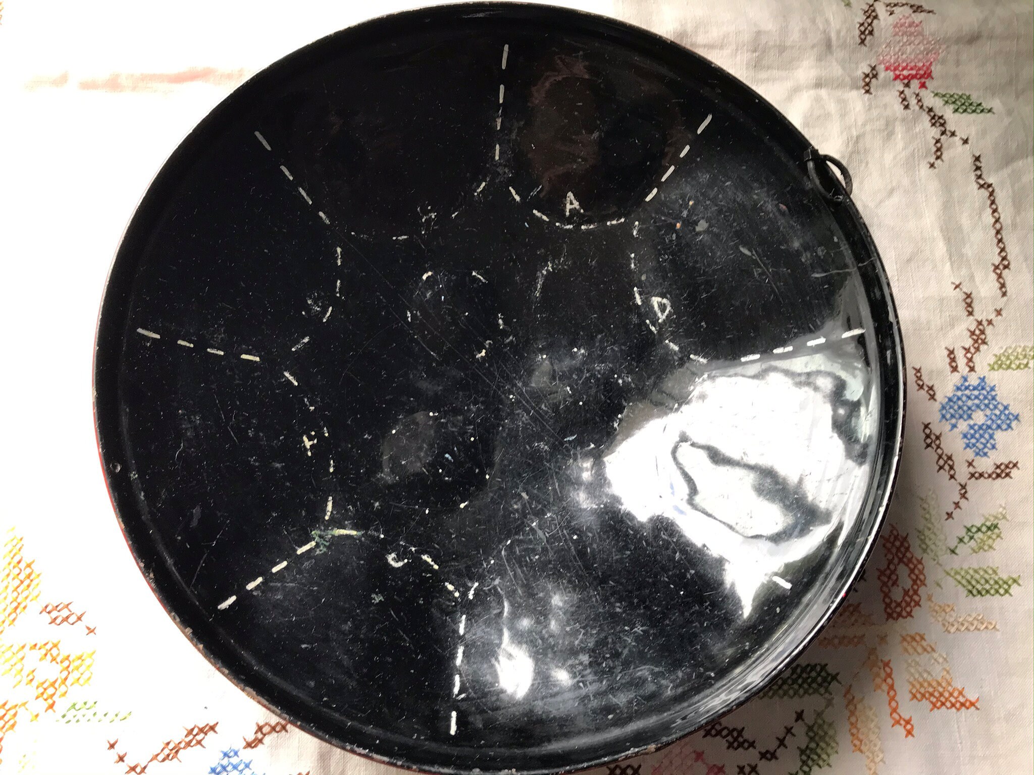 Vintage Steel Drum: Woodstock Percussion Red Black Calypso