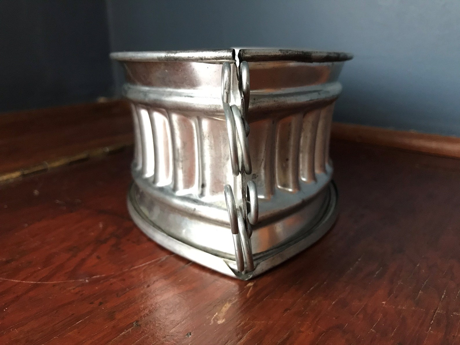 Vintage French Mold Fluted Cake Raised Game Pie Mould Metal Etsy
