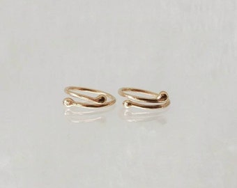 10 mm Gold Plated Fake Piercing 14 Karat  GOLD PLATED over 925 Solid Sterling Silver