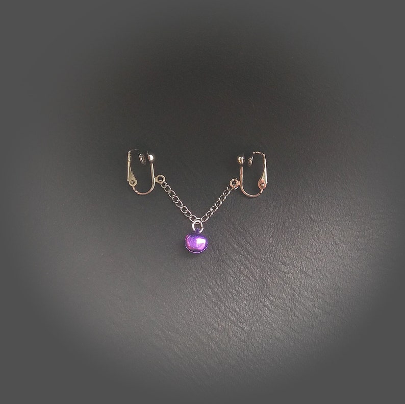 Clitoral Jewellery Faux Piercing With Chain and Red Bell Non Etsy