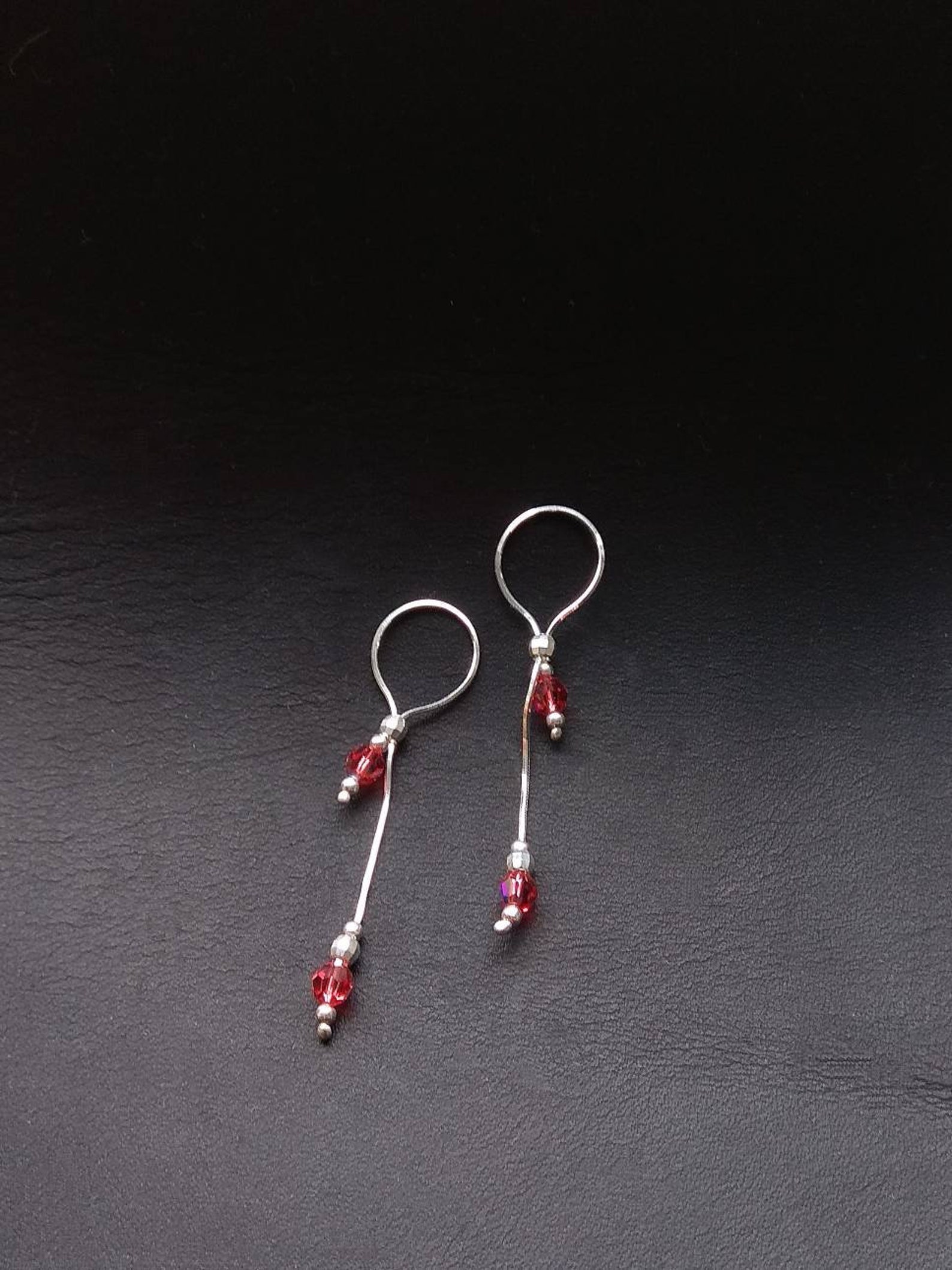 Nipple Dangles With Swarovski Crystal Solid Silver Body Etsy