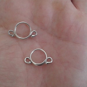 Nipple noose Non Pierrcing Silver Nipple Rings Sterling silver jewelry image 4