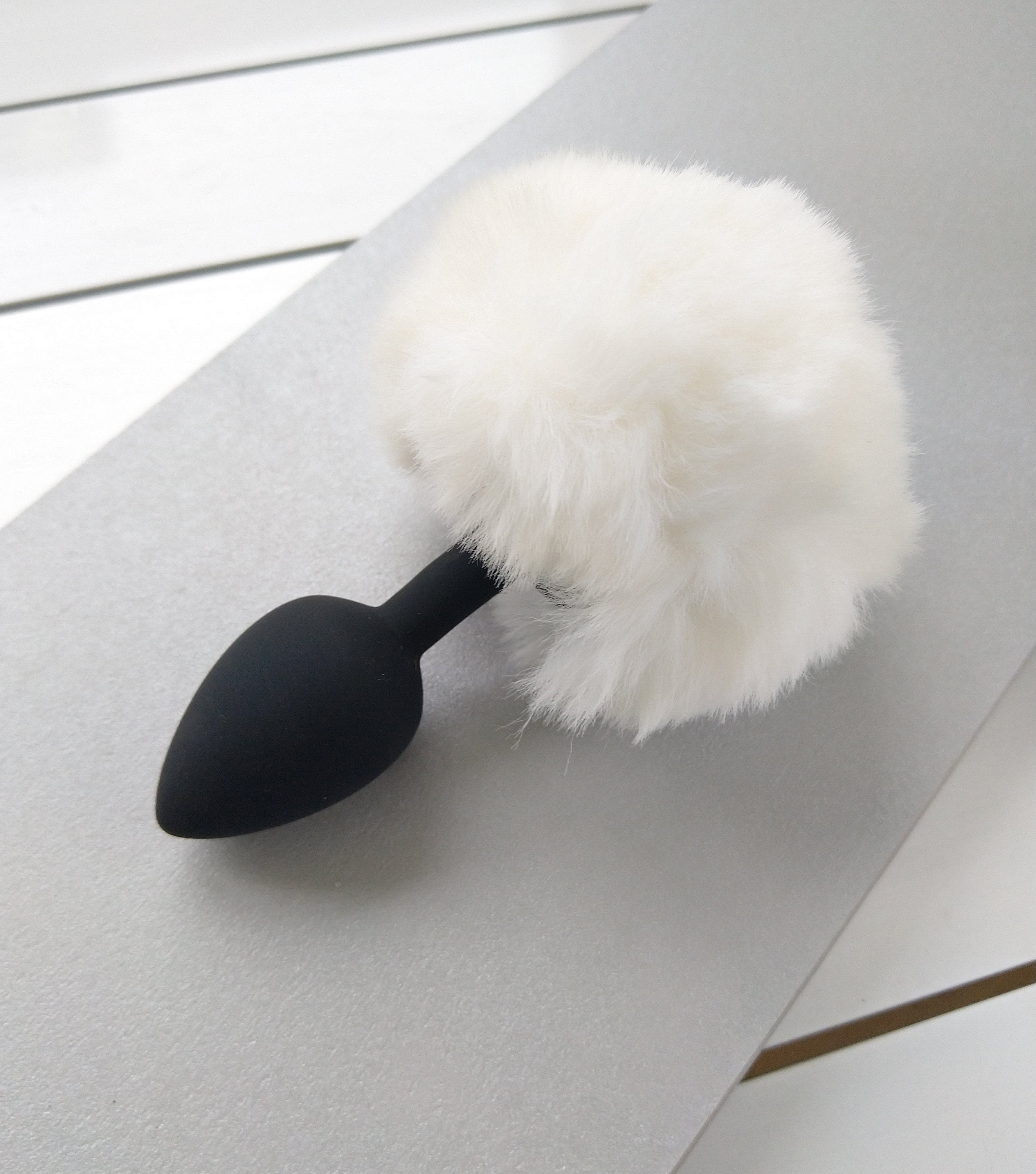 White Bunny Tail Anal Plug bdsm-gear for women Tail Butt | Etsy
