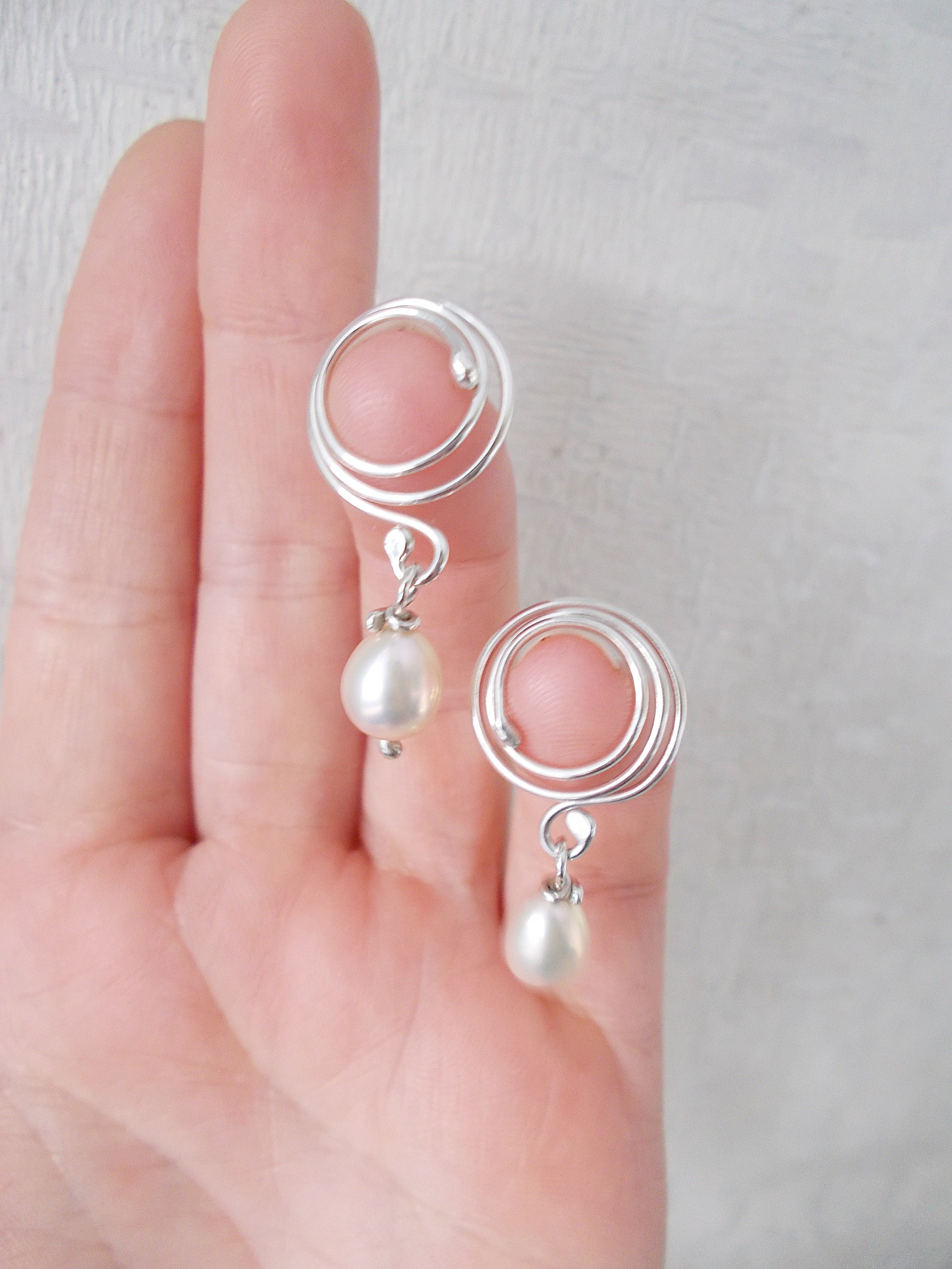 Beautiful Fake Piercing Nipple Rings with White pearls Etsy