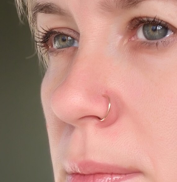 14 karat gold septum ring deals