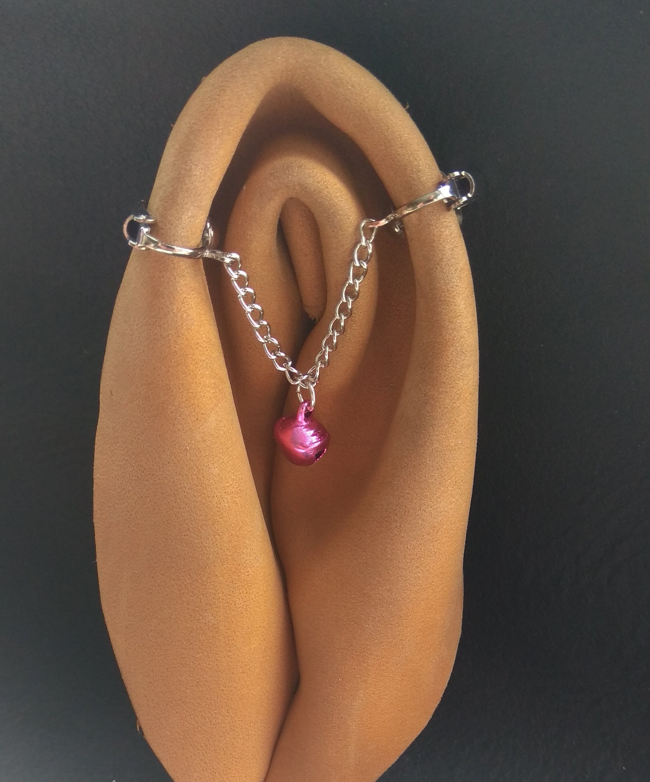 Clitoral Jewellery Faux Piercing With Chain and Red Bell Non - Etsy
