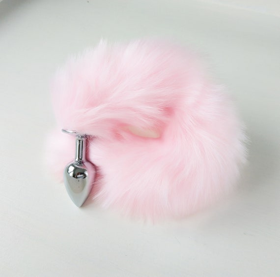 Pink Tail Butt Plug\bdsm-gear for women\ Tail Butt Plug\Pink kitten tail pl...