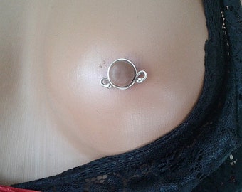 Nipple noose Non Pierrcing Silver Nipple Rings Sterling silver jewelry