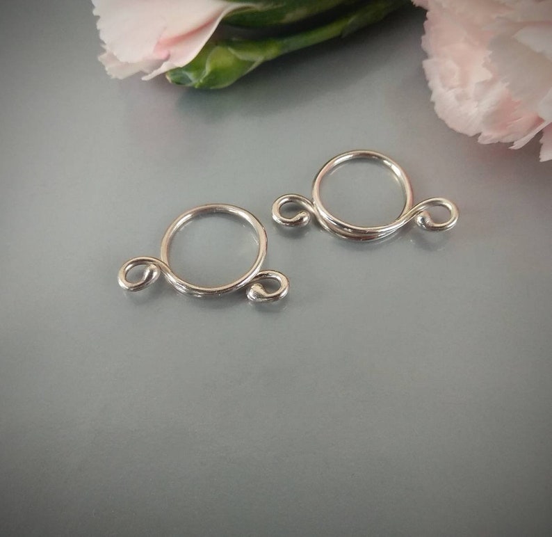 Nipple noose Non Pierrcing Silver Nipple Rings Sterling silver jewelry image 2