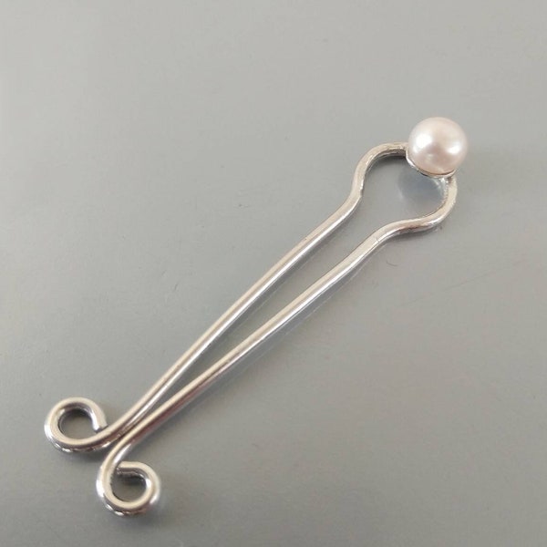 Non Piercing Clitoral Jewellery Fake piercing Clitoral Jewellery for women handmade out of 18gauge serling silver wire with real pearl