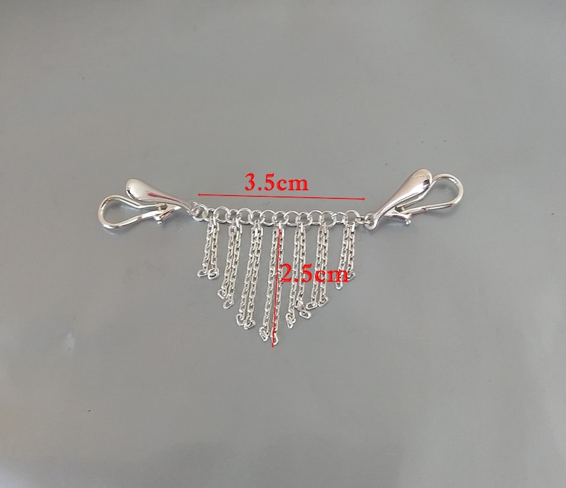 Clitoral Jewelry Erotic Body Piercing With Silver Chains Etsy Canada