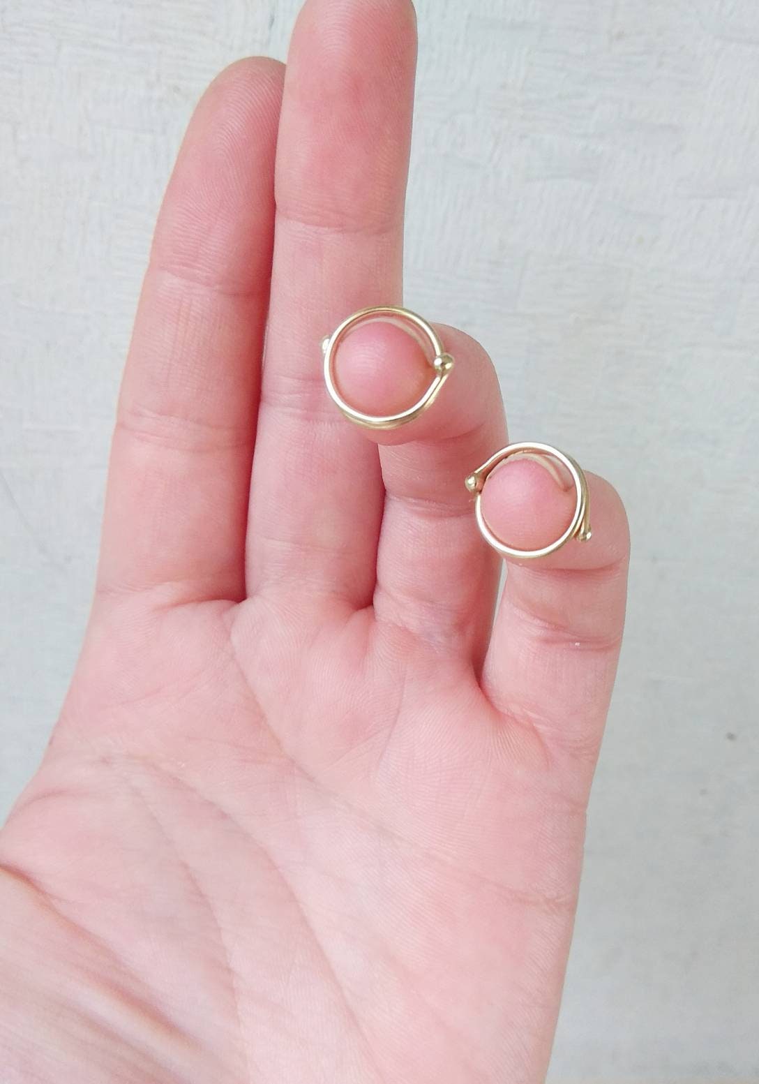 Brass Nipple Rings Fake Piercing Etsy