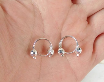 Fake Nipple rings with silver beads