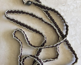 Beaded wrap bracelet or long necklace
