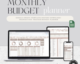 Feuille de calcul budgétaire mensuel | Planifiez votre budget à l'avance | Budget Google Sheets | Calendrier des factures | Modèle de budget hebdomadaire | Feuilles de calcul Google