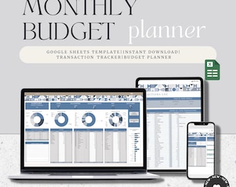 Feuille de calcul budgétaire mensuel | Planifiez votre budget à l'avance | Budget Google Sheets | Calendrier des factures | Modèle de budget hebdomadaire | Feuilles de calcul Google