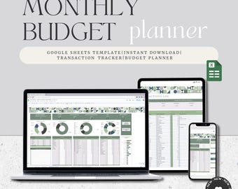 Feuille de calcul budgétaire mensuel | Planifiez votre budget à l'avance | Budget Google Sheets | Calendrier des factures | Modèle de budget hebdomadaire | Feuilles de calcul Google