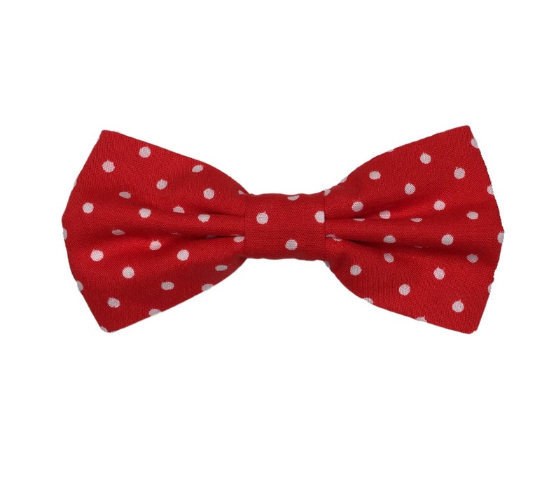 Handmade Red Polka Dot Dog Cat Bow Tie
