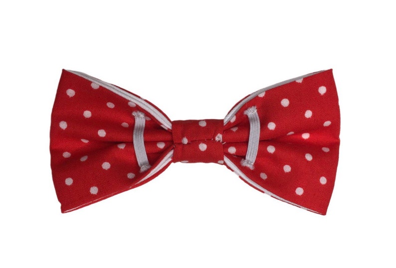 Handmade Red Polka Dot Dog Cat Bow Tie