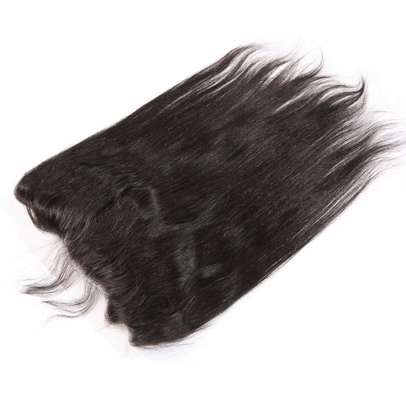 100 Pervuvian Virgin Remy Straight Human Hair 134 Frontal Etsy