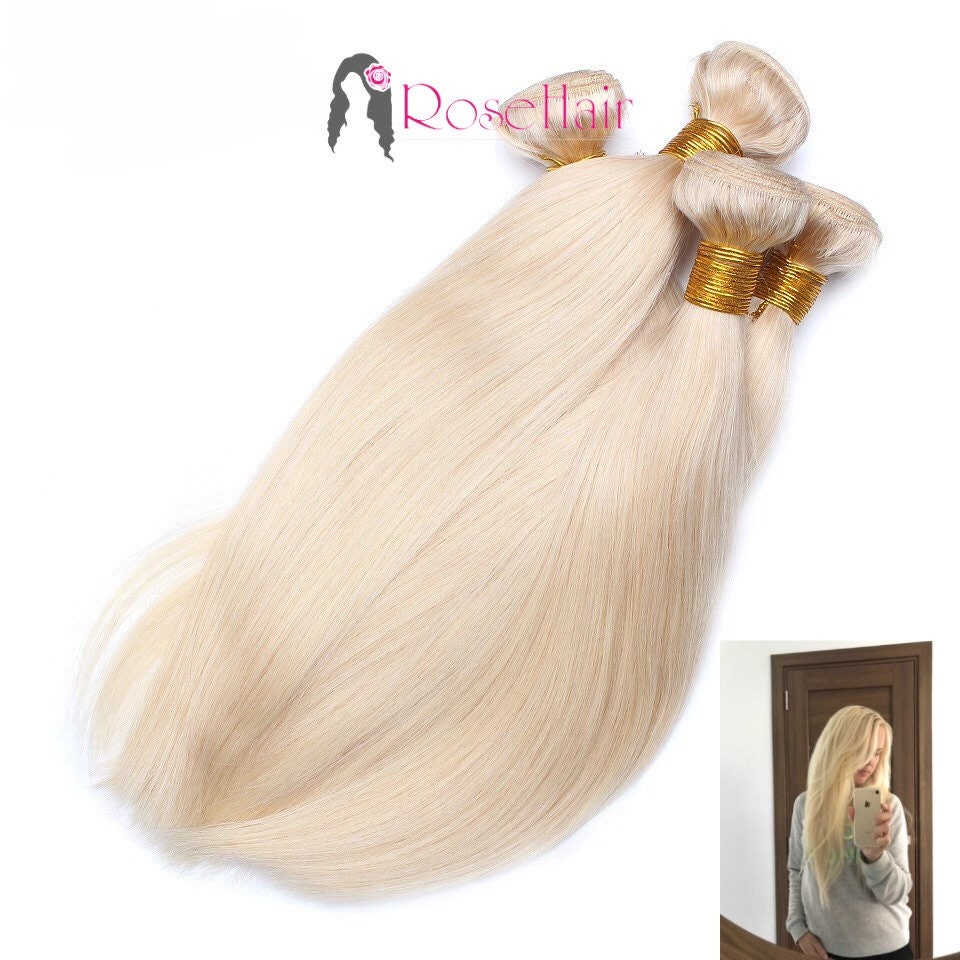 Blonde 613 Brazilian Virgin Remy Straight Human Hair Weave - Etsy