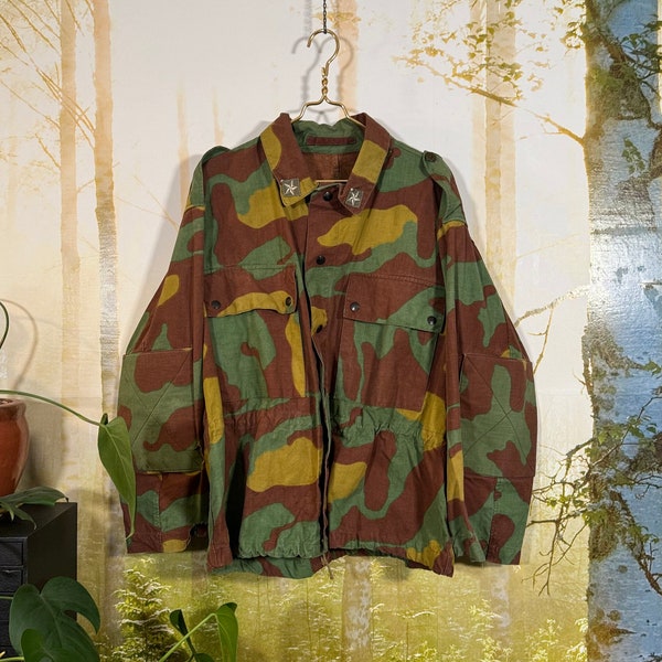 Vintage 1960s 70s Italian Army San Marco Camo Jacket,