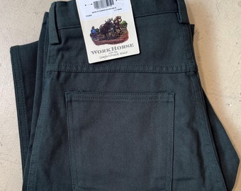NWT USDA Forest Service Dark Green Cotton Work Pants, Sz 30-31