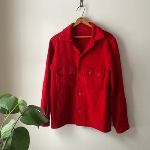 Mens red field jacket Etsy