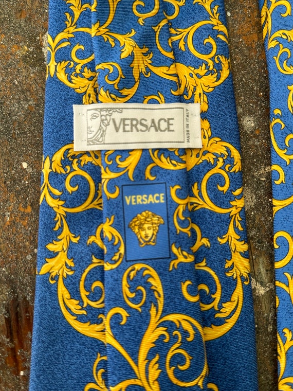 90's Vtg Gianni Versace Donatella Pure Silk Tie, … - image 7