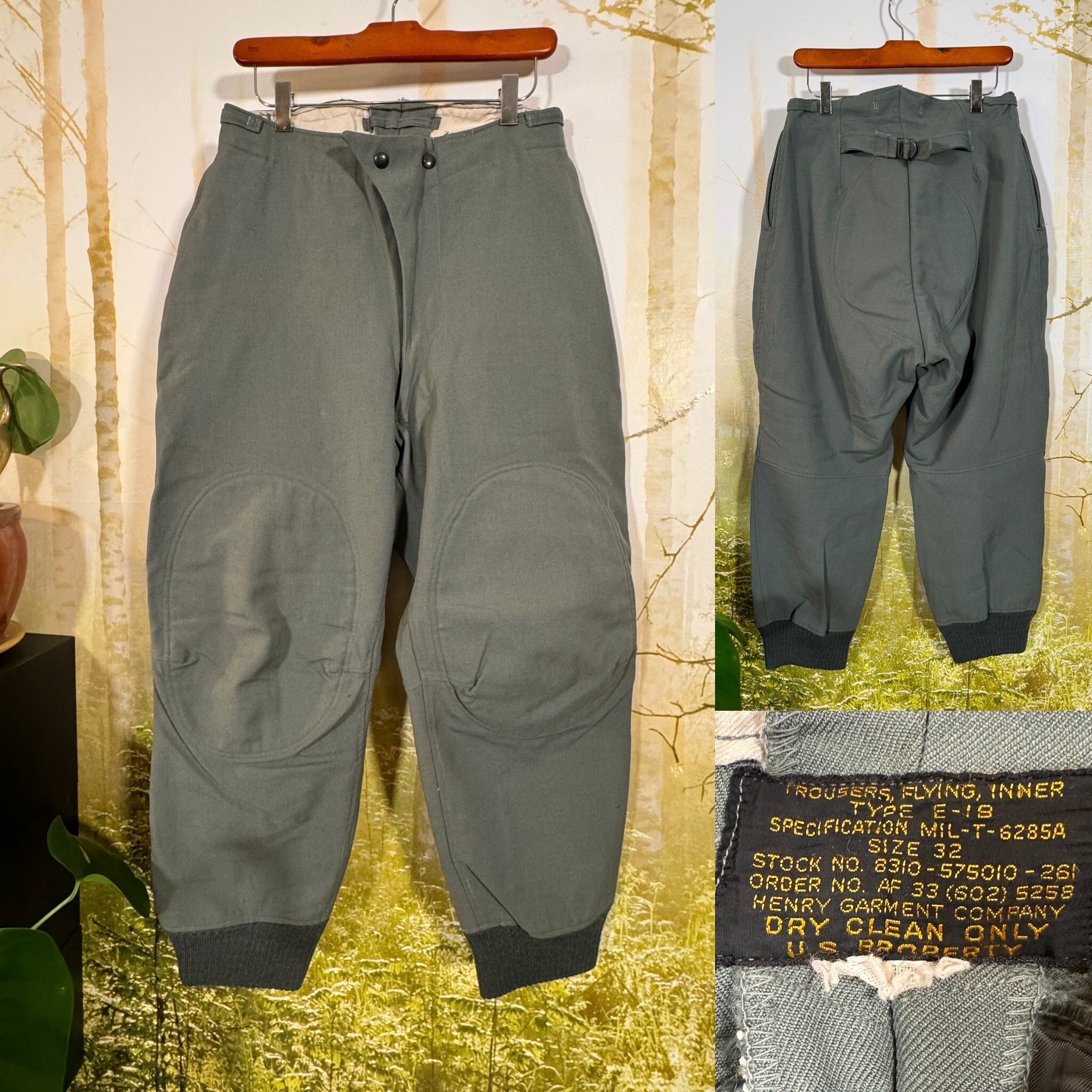 Sz 32 USAF Korean War Pilot E-1B Flight Inner Flying Trousers 