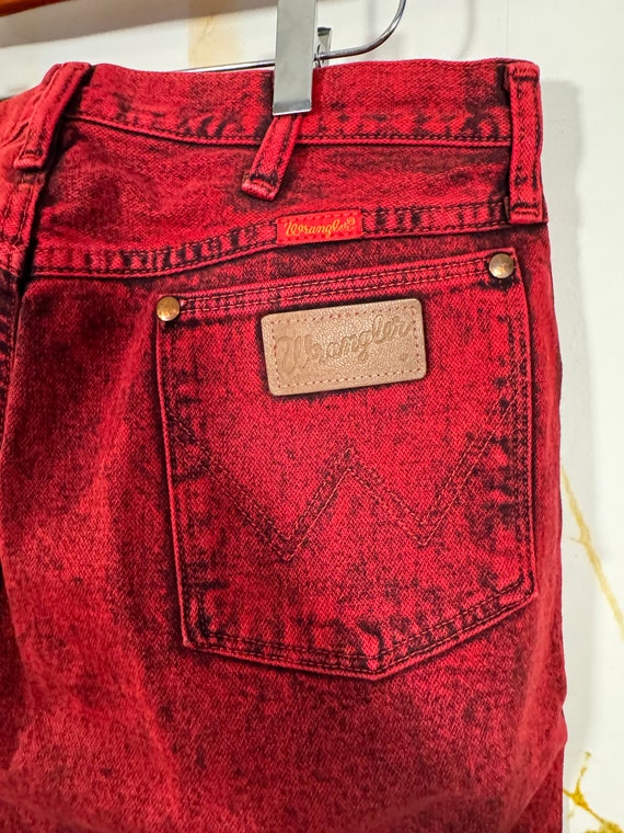 33x32.5,  90's Vtg Red Stone wash/acid wash Wrang… - image 6