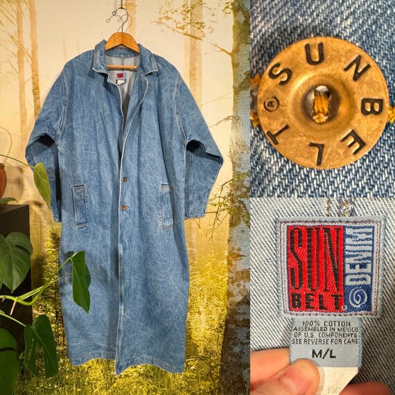 90's Sunbelt Oversized Denim Jacket, Medium wash,… - image 1