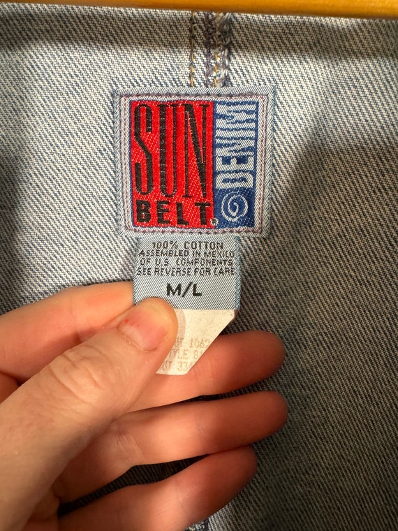 90's Sunbelt Oversized Denim Jacket, Medium wash,… - image 4