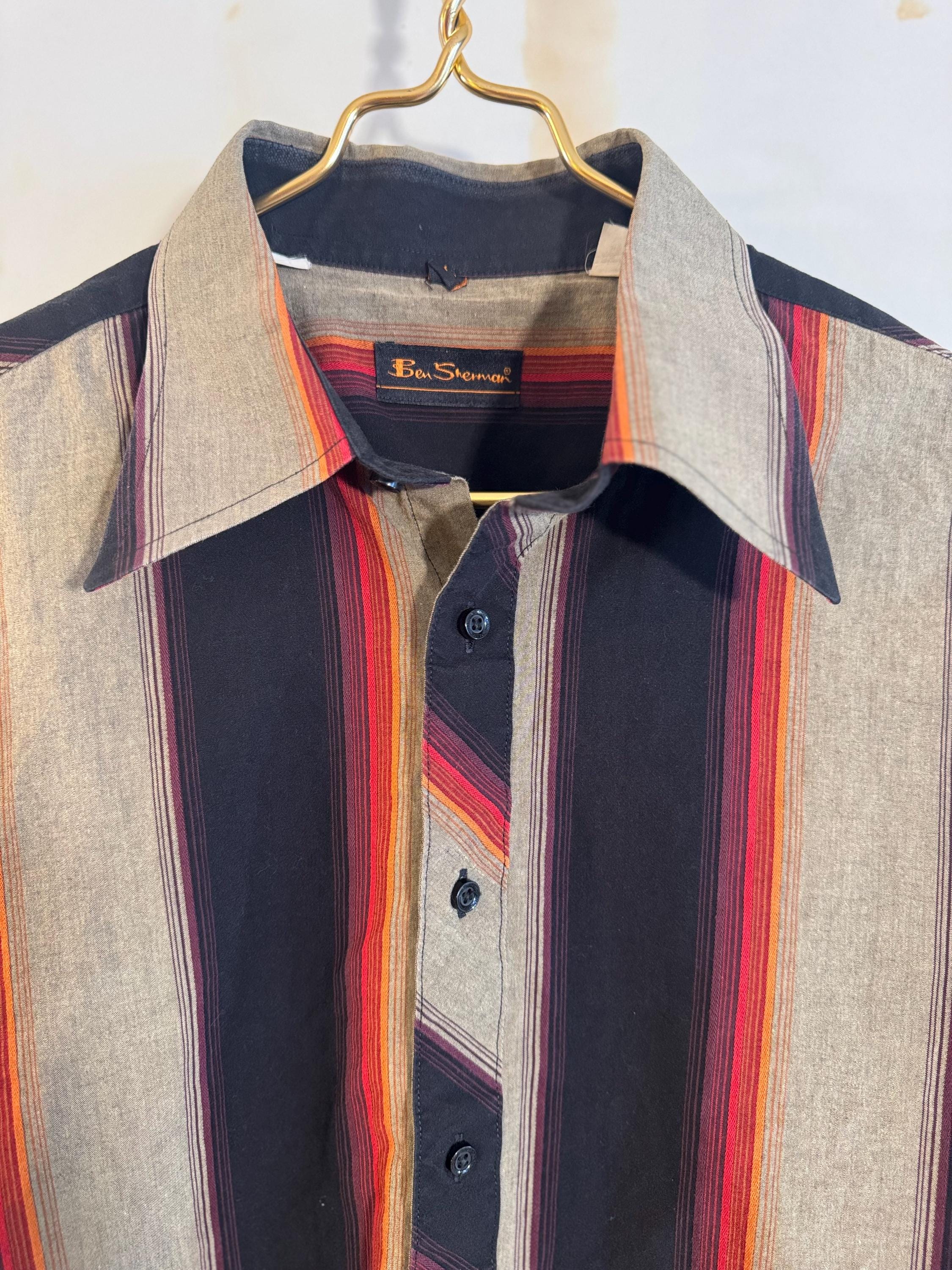 Chemise Vintage Ben Sherman 2003 - Beatles A Hard Day's Night - Taille S - Bleue