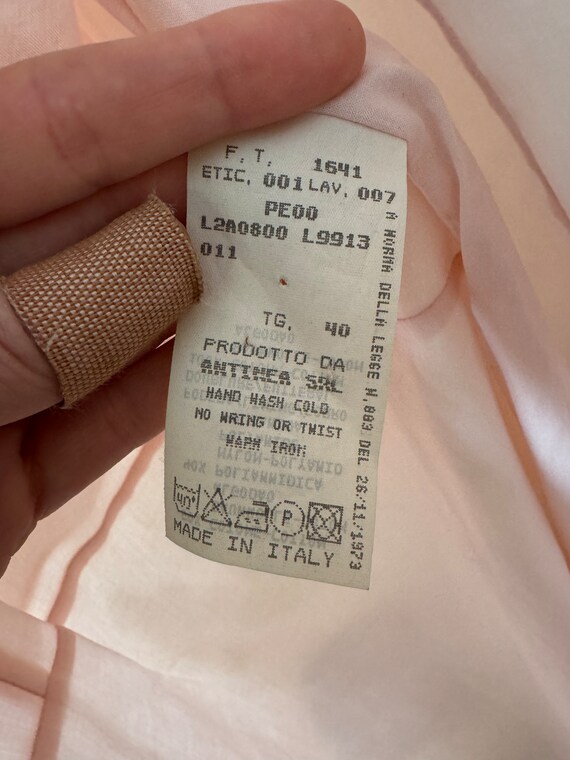 Vtg Emporio Armani sweet sixteen dress, soft pink… - image 10