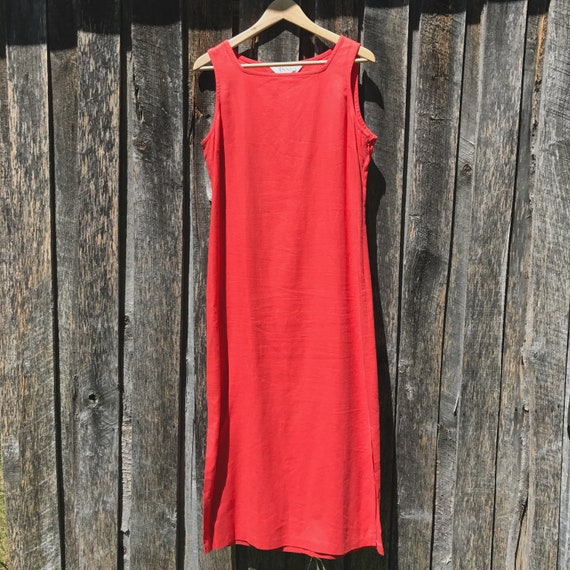 casual coral dress