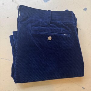 Vtg 1990's Polo Ralph Lauren Corduroy Trousers, Midnight Blue