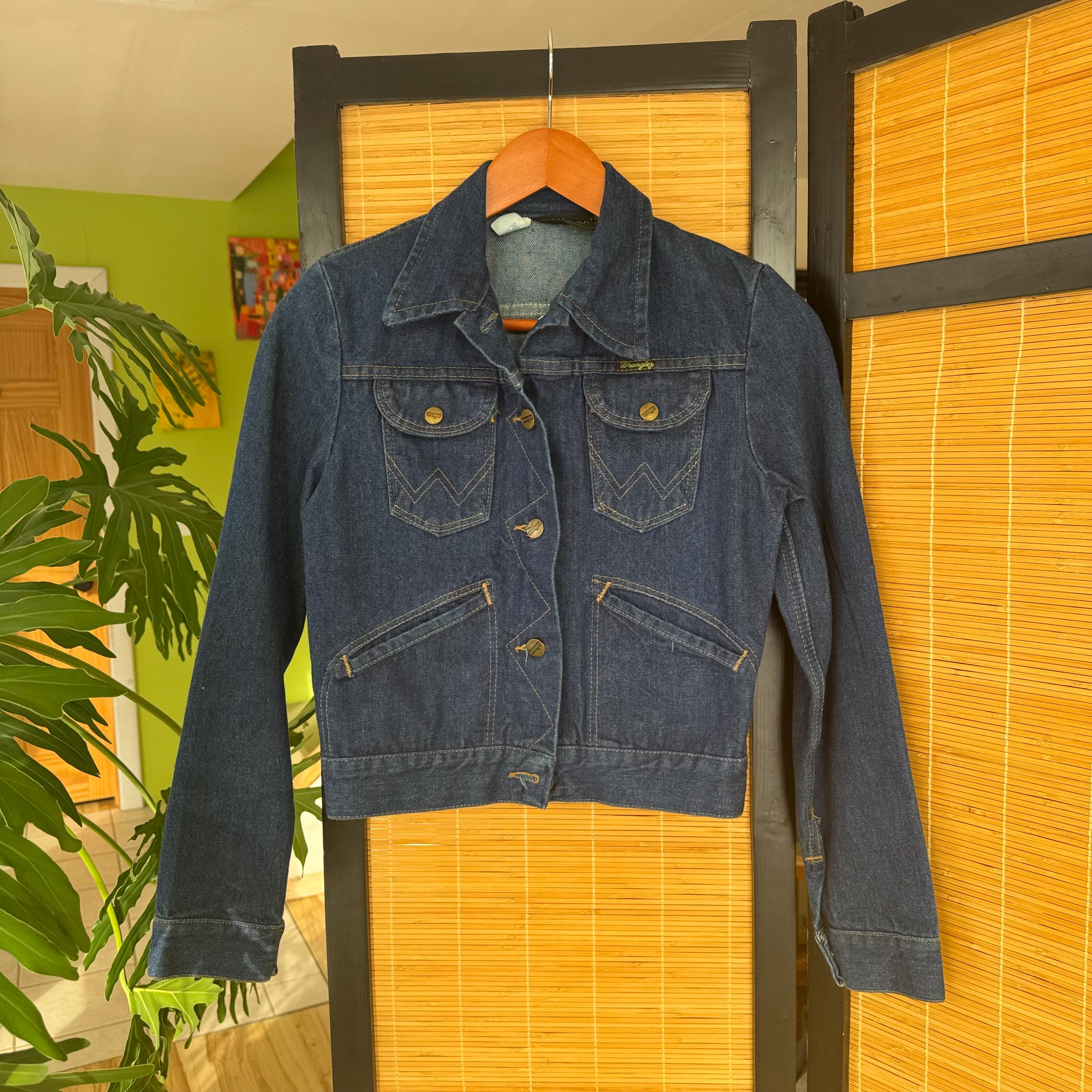 70's Wrangler Denim Jacket Sz 7 Junior Sanforized Trucker/western