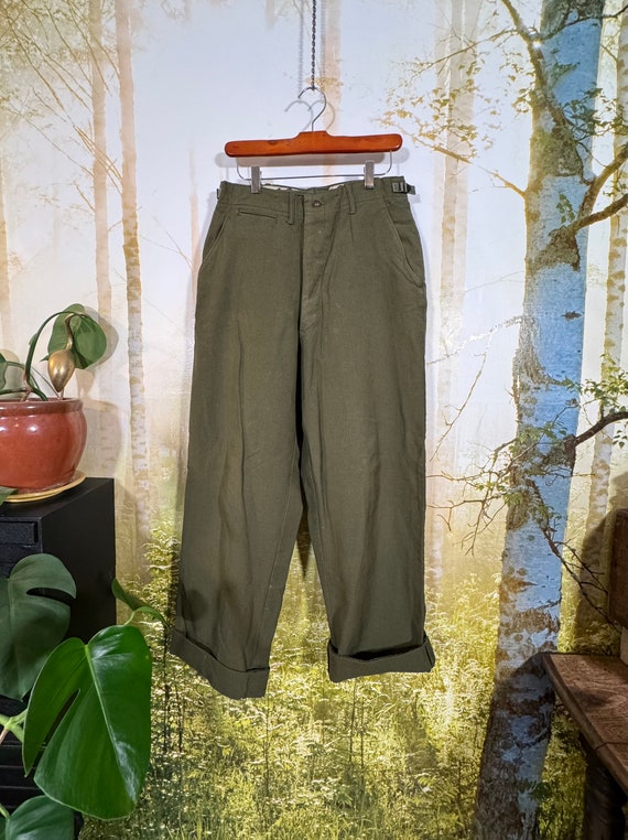 Vtg M-1951 wool field trousers 18 oz trousers 55-T