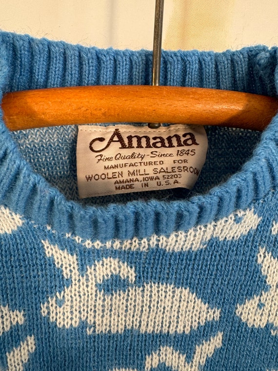Sz 3T 70's Amana Woolen Mills Bunny sweater, made… - image 4